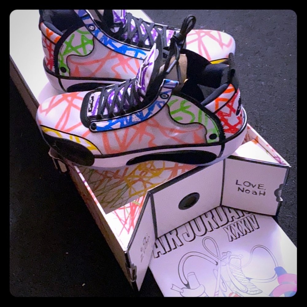 Size 9 Jordan XXXIV Zion PE w coloring book
